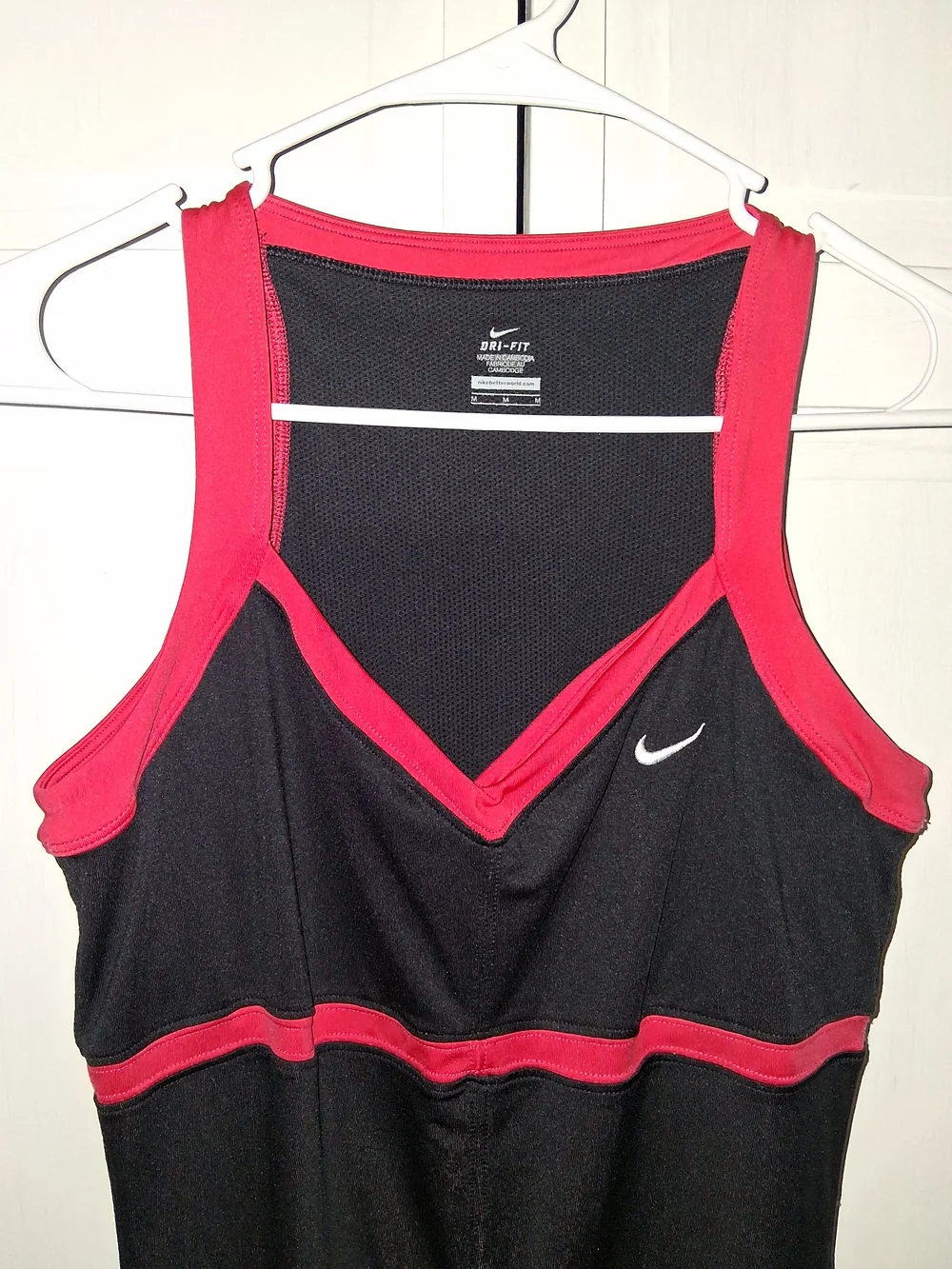 Nike Black Mini Dress with Red Trim